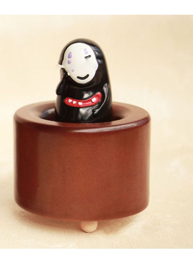 Wooden Music Box Brown/Black/White 12x8cm 