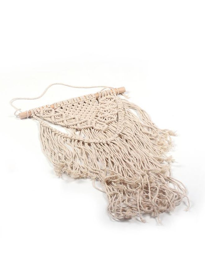 Hand-Woven Bohemian Tapestries Beige 95x35cm  - Image 2