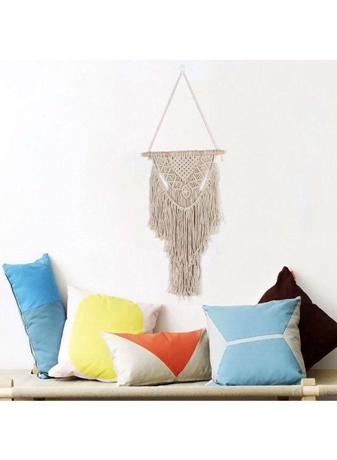 Hand-Woven Bohemian Tapestries Beige 95x35cm  - Image 5
