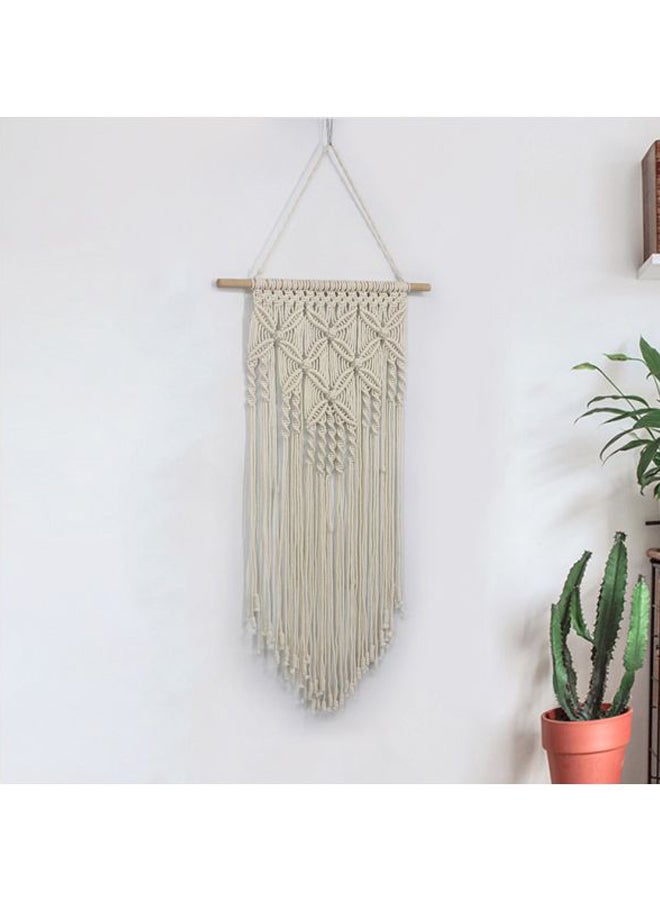 Hand-Woven Bohemian Tapestries Beige 110x40cm  - Image 2