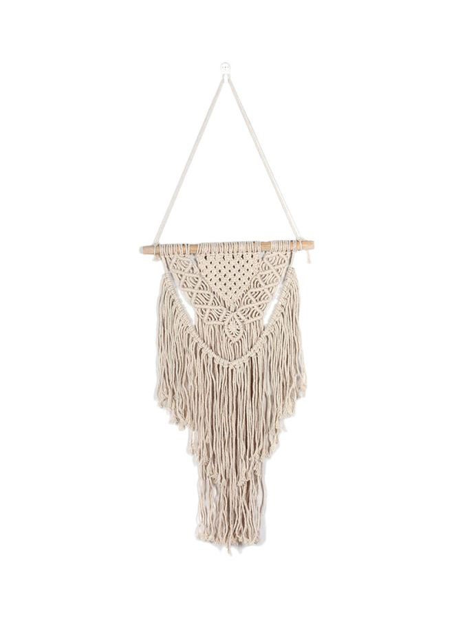 Hand-Woven Bohemian Tapestries Beige 95x35cm  - Image 1