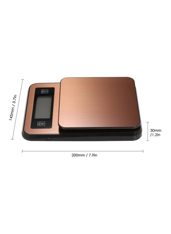 LCD Digital Kitchen Scale With Temperature Stick Brown/Black/White 20x3x14.5cm  - Image 3