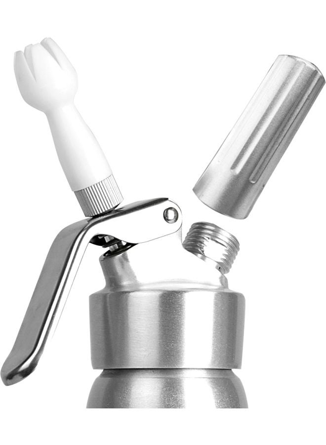 Generic Whipped Cream Dispenser Silver/White 10.24x3.15inch  - Image 2