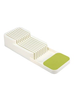 2-Tier Knife Storage Tray White/Green 39.8x14.3x7.5cm - v1602870757/N40885625A_2