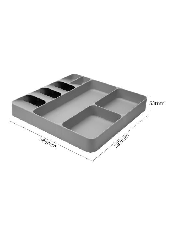 Cutlery Organizer Tray Grey 39.7x5.3x38.4cm  - Image 5