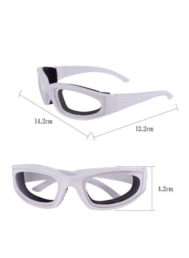 نظارة سلامة مخصصة للاستعمال عند تقطيع البصل أبيض/ شفاف 14.2x4.2x12.2سم - Image 3