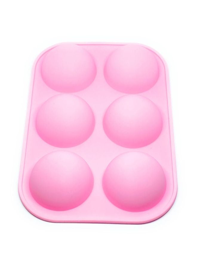Silicone Half Sphere Baking Mould Pink 19.6x13.8x2.5cm - Image 2