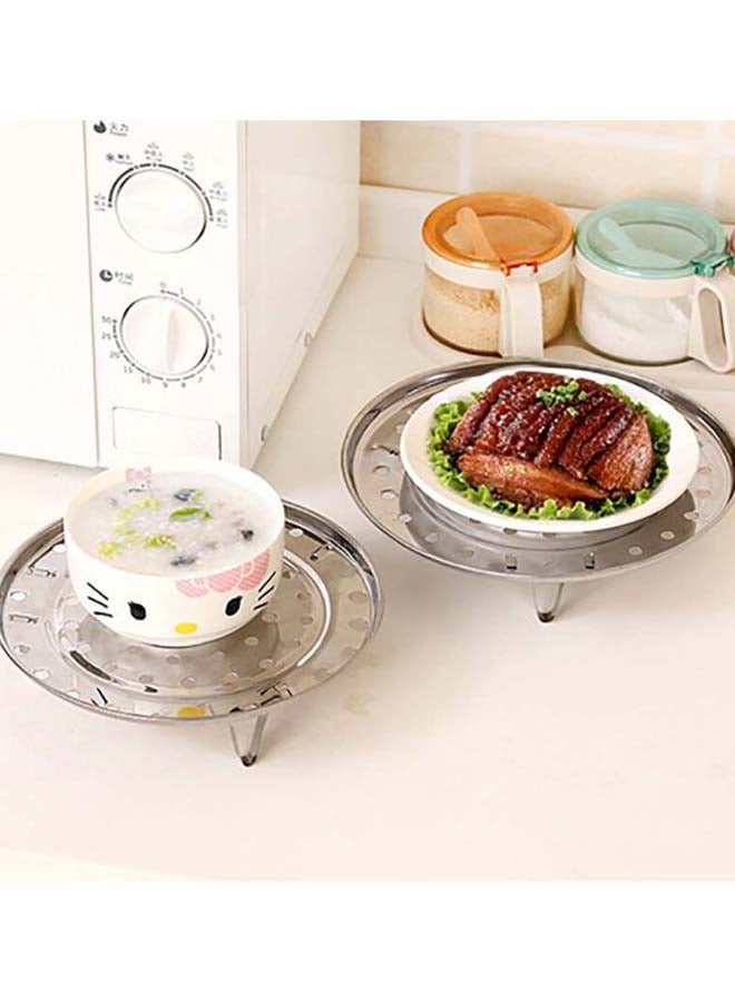 حامل تسخين من الستانلس ستيل فضي 22سم - Image 3