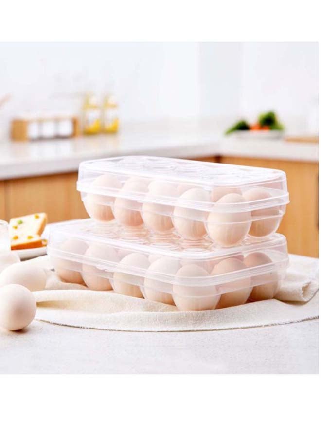 علبة تخزين بلاستيكية للبيض تحتوي على 24 فتحة شفاف - Image 3