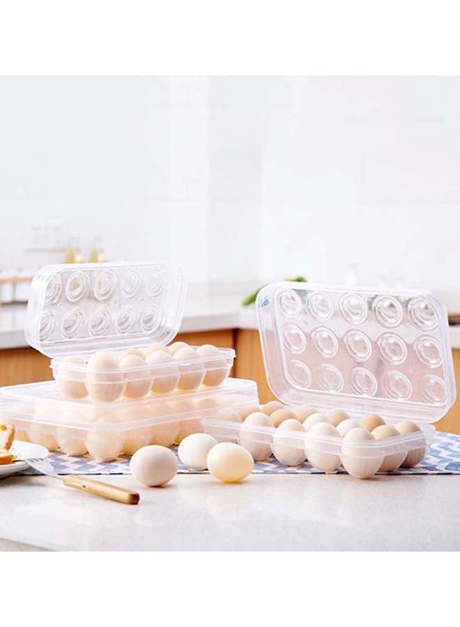 علبة تخزين بلاستيكية للبيض تحتوي على 24 فتحة شفاف - Image 4