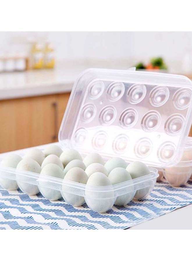 علبة تخزين بلاستيكية للبيض تحتوي على 24 فتحة شفاف - Image 5