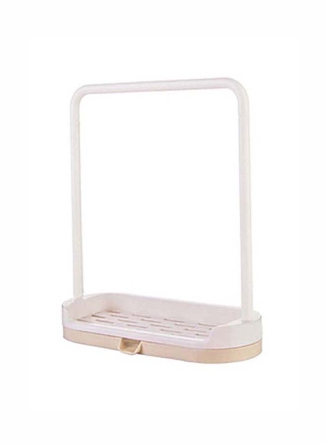 Generic 2-In-1 Creative Sponge And Soap Holder Beige/White 19.8x17x7cm 