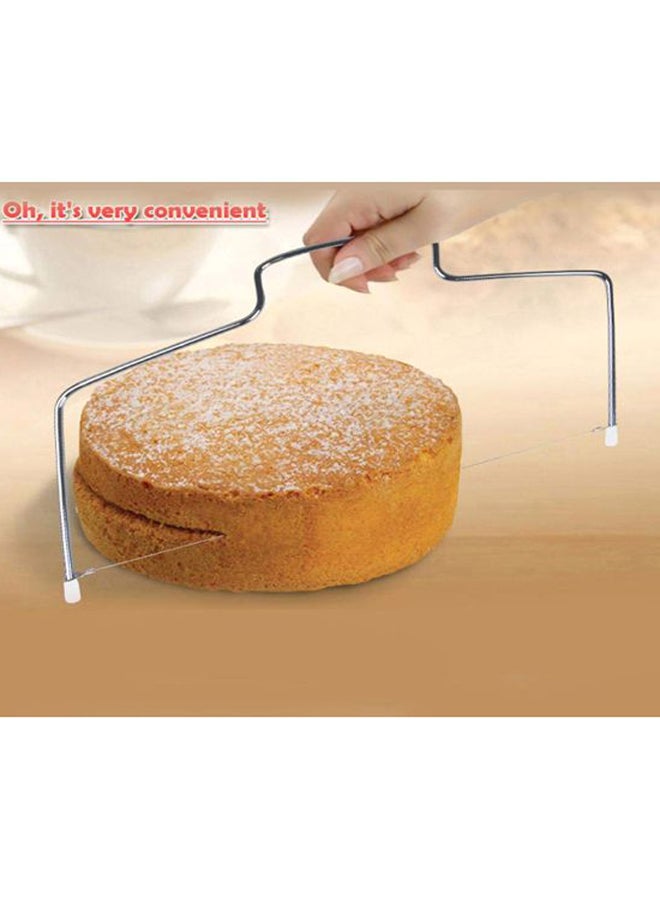 قطاعة طبقات الكيك مزدوجة الأسلاك فضي 32x16سم - Image 2