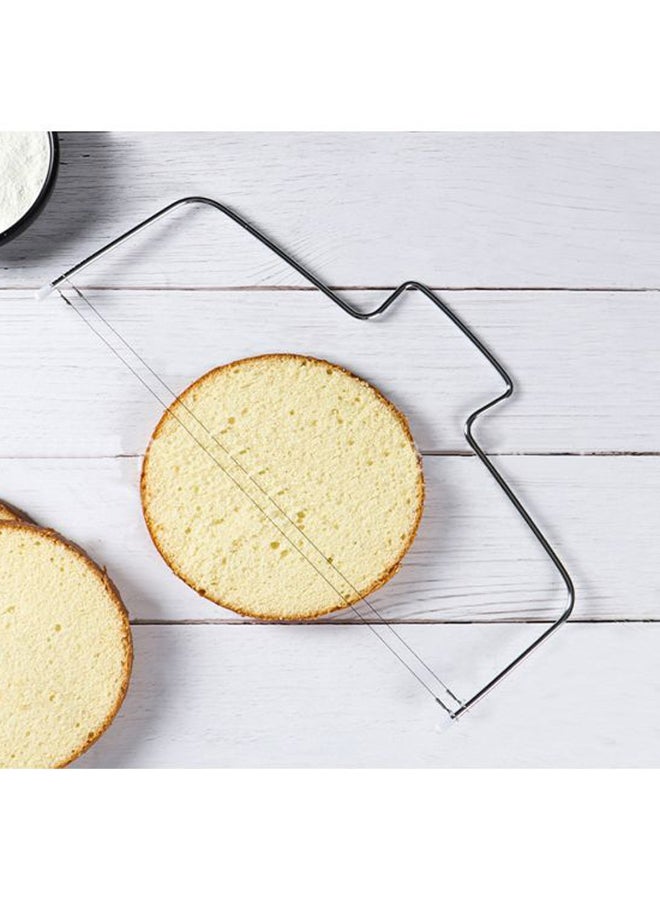 قطاعة طبقات الكيك مزدوجة الأسلاك فضي 32x16سم - Image 3