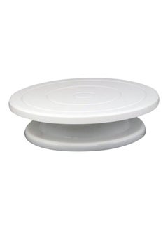 Generic Plastic Turntable Cake Stand White 28cm  - Image 1