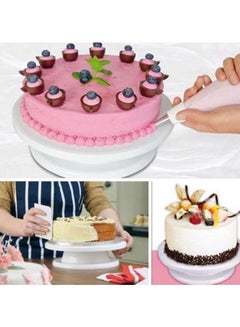 Generic Plastic Turntable Cake Stand White 28cm  - Image 2