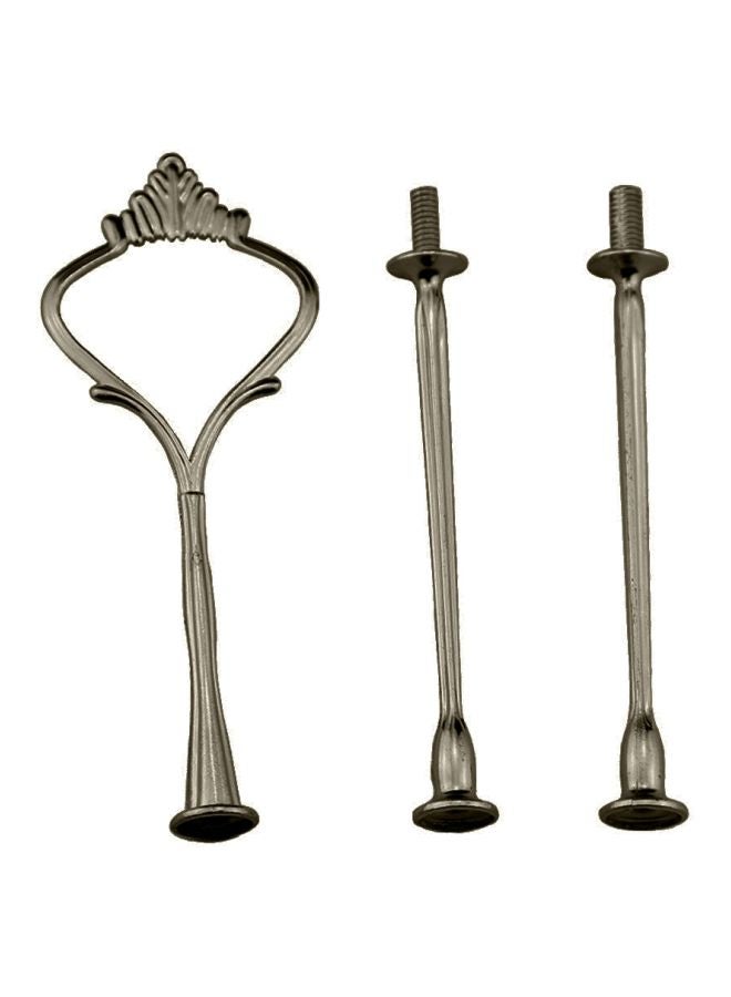 3-Tier Hardware Crown Cake Plate Stand Handle Bronze 11.2x4.8cm - Image 1