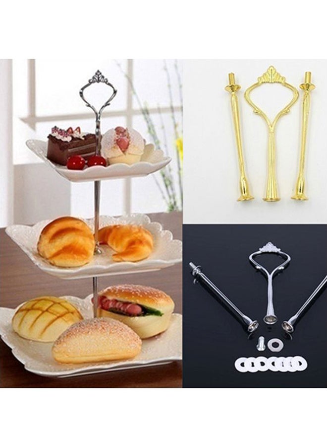 3-Tier Hardware Crown Cake Plate Stand Handle Bronze 11.2x4.8cm - Image 2