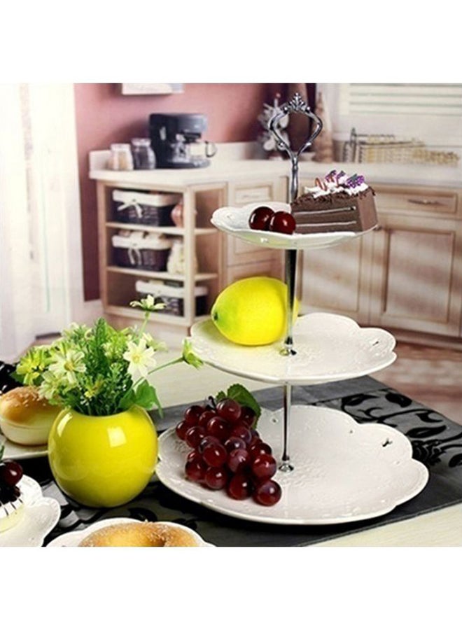 3-Tier Hardware Crown Cake Plate Stand Handle Bronze 11.2x4.8cm - Image 4