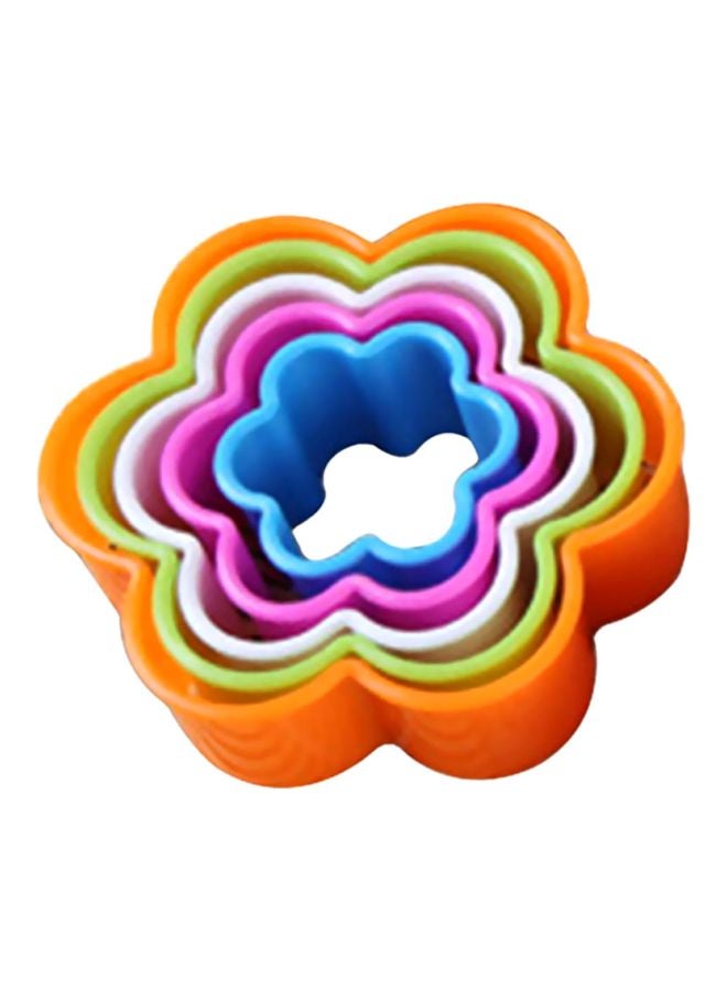 Generic 5-Piece Flower Shaped Cookie Cutter Set Multicolour 