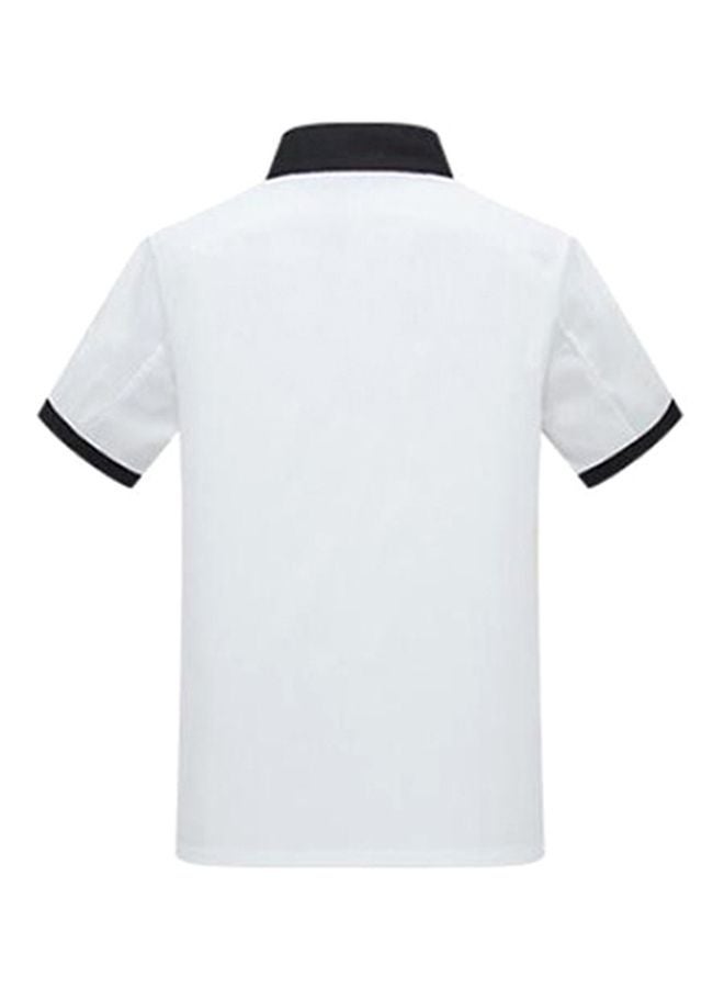 معطف شيف مزوّد بجيوب أبيض/ أسود - Image 2