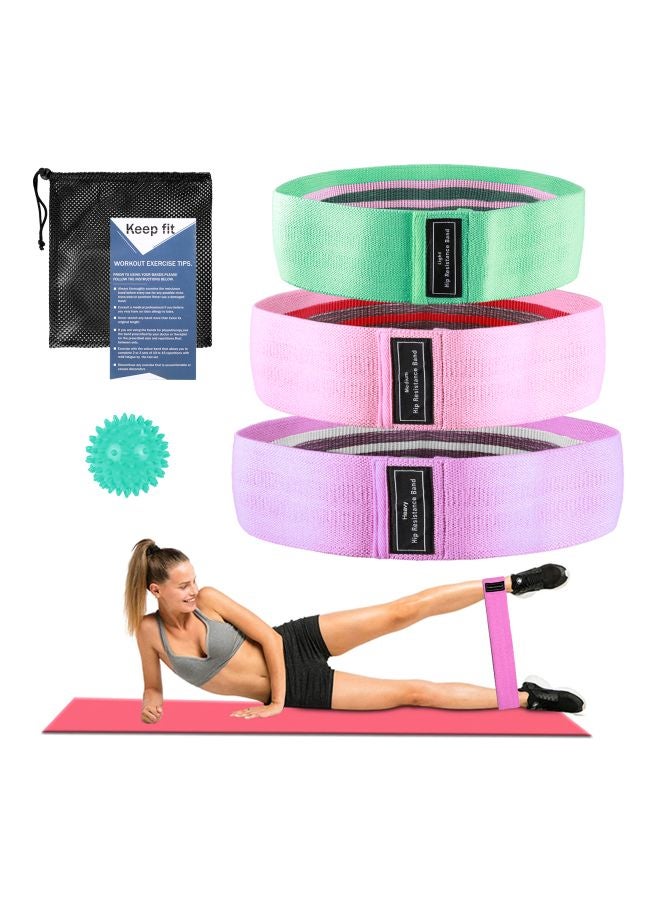 Generic - 3-Piece Resistance Glute Band Set 23x8x10cm 23x8x10cm - Image 1