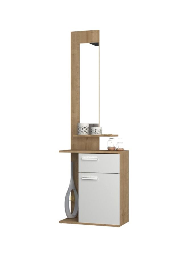 Generic Mirror With Storage Shelf Dresser Beige/White/Clear 60x186x35cm  - Image 1
