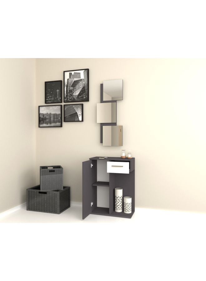 Generic Lion Mirror With Storage Shelf Dresser Grey/White/Clear 165x79x70cm  - Image 1