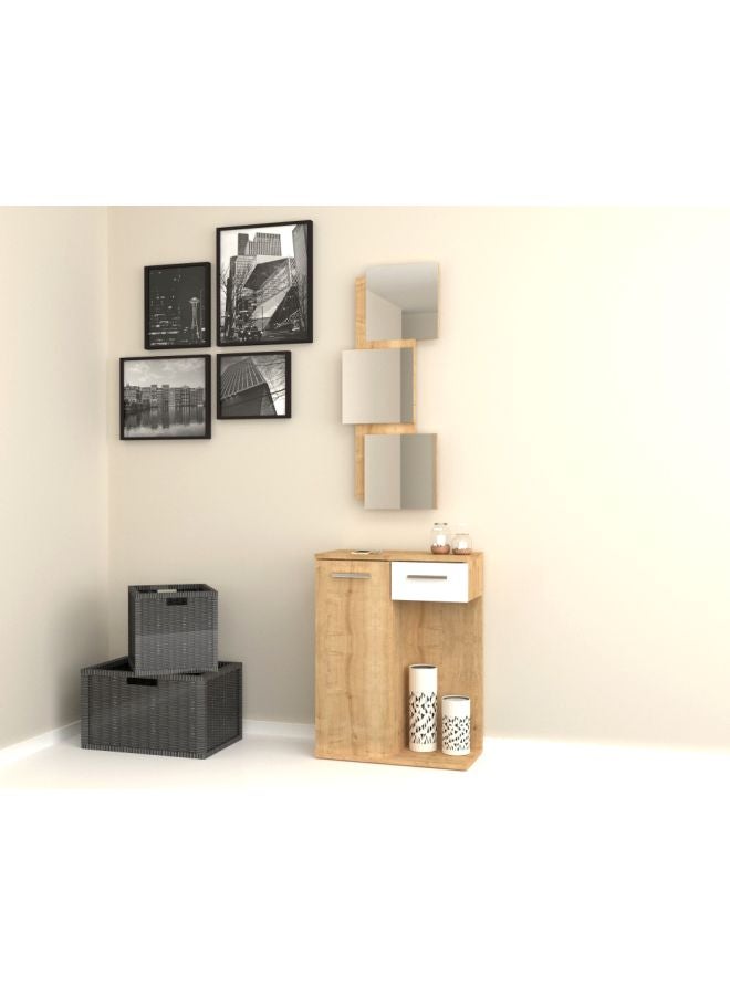 Generic Lion Mirror With Storage Shelf Dresser Beige/White/Clear 165x79x70cm  - Image 2