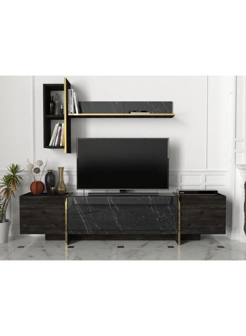 Veyron TV Bench And Coffee Table Set Beige 284x82.3x92.3cm