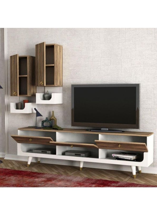 طاولة تلفزيون بني 181x31.3x51.8سم - Image 3