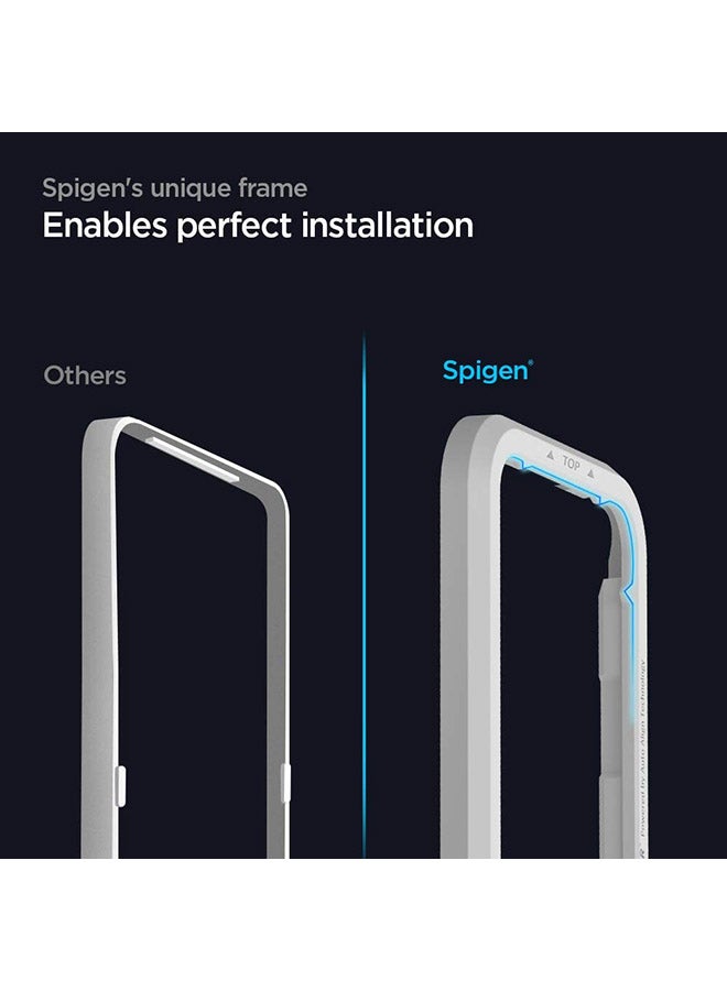 Spigen - GLAStR Align Master [2 Pack] designed for iPhone 12 Pro MAX Screen Protector (6.7 inch) Premium Tempered Glass - [Full Cover] Clear - Image 1