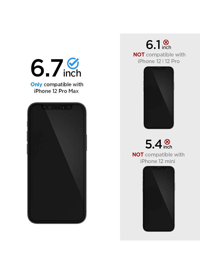 Spigen - GLAStR Align Master [2 Pack] designed for iPhone 12 Pro MAX Screen Protector (6.7 inch) Premium Tempered Glass - [Full Cover] Clear - Image 1
