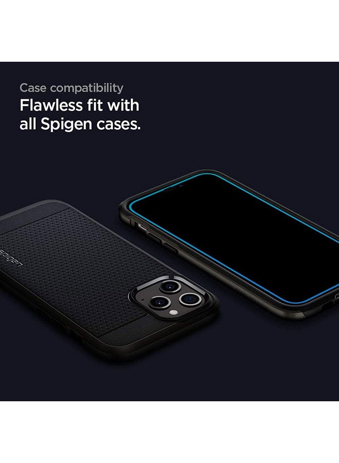 Spigen - GLAStR Align Master [2 Pack] designed for iPhone 12 Pro MAX Screen Protector (6.7 inch) Premium Tempered Glass - [Full Cover] Clear - Image 1