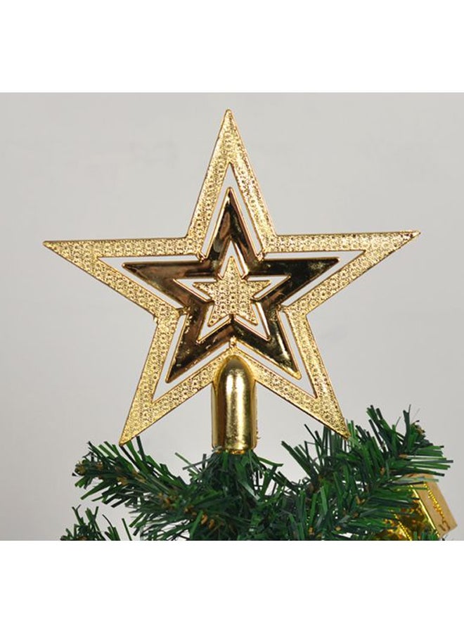 Decorative Tree Topper Glitter Star Ornament 10cm - Image 2