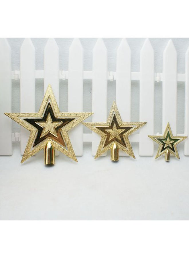 Decorative Tree Topper Glitter Star Ornament 10cm - Image 5