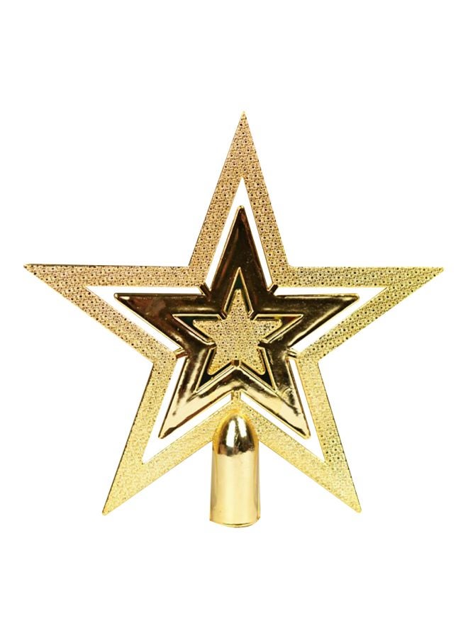 Decorative Tree Topper Glitter Star Ornament 15cm - Image 1