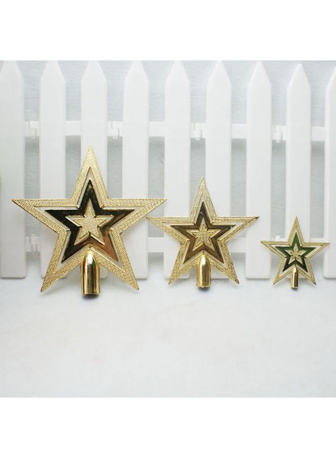 Decorative Tree Topper Glitter Star Ornament 15cm - Image 4