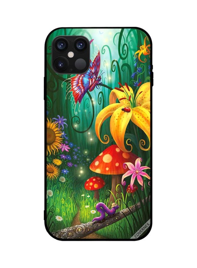 Covernex Apple iPhone 12 Pro Max Protective Case Cover Printed Featuring Cute Insects in Garden Of Flowers DESIGN_0615 - Image 1