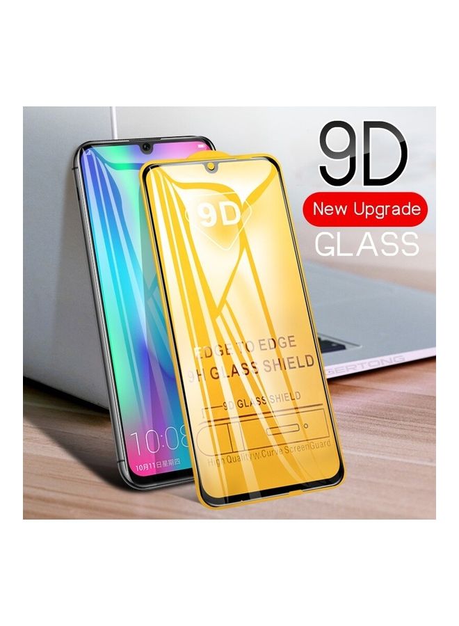 تيمبرد غلاس لاصقة حماية للشاشة 9D من الزجاج المقوى ولصق باستخدام تقنية فول جلو لموبايل هواوي هونر 10i أسود - Image 4