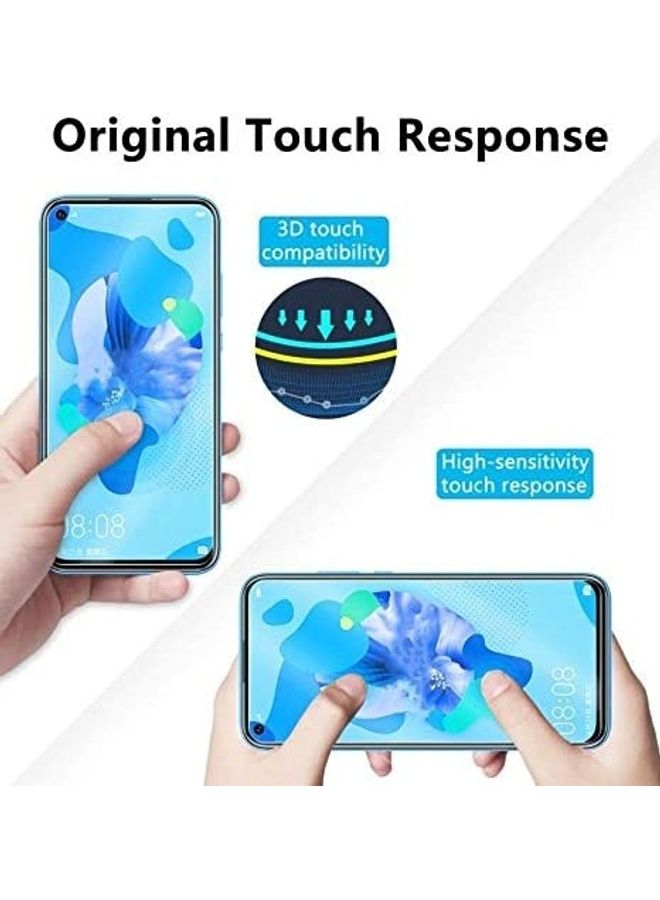 تيمبرد غلاس لاصقة حماية للشاشة من الزجاج المقوى لهاتف هواوي نوفا 5T شفاف  - Image 5