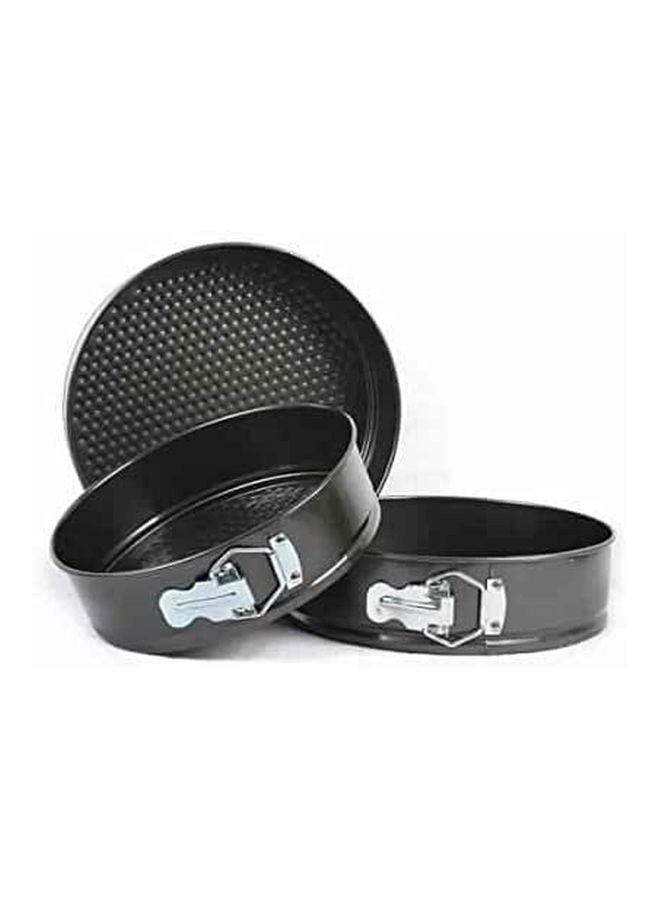طقم قوالب كيك من الألومنيوم مكون من 3 قطع أسود Small Mould - 24cm, Medium Mould - 26cm, Big Mould - 28cm - Image 2