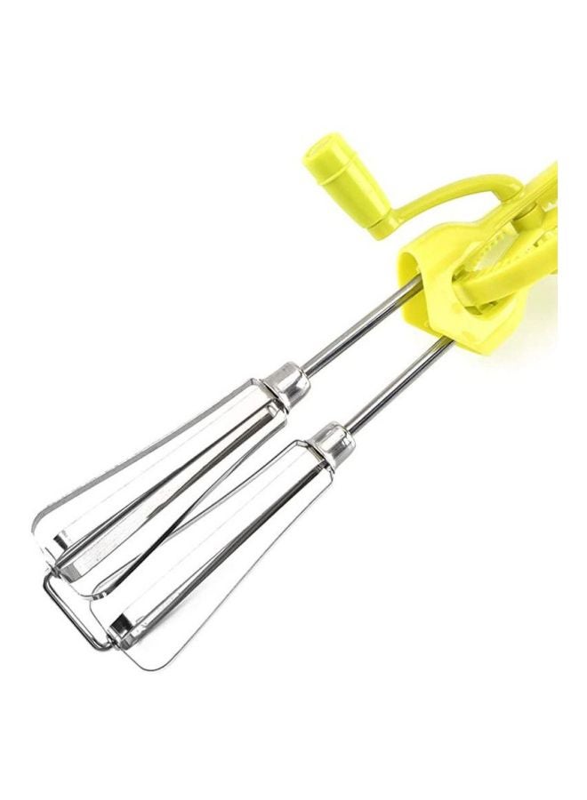 Generic - Manual Rotary Egg Beater With Handle Yellow/Silver 31x9.5x3cm - Image 1