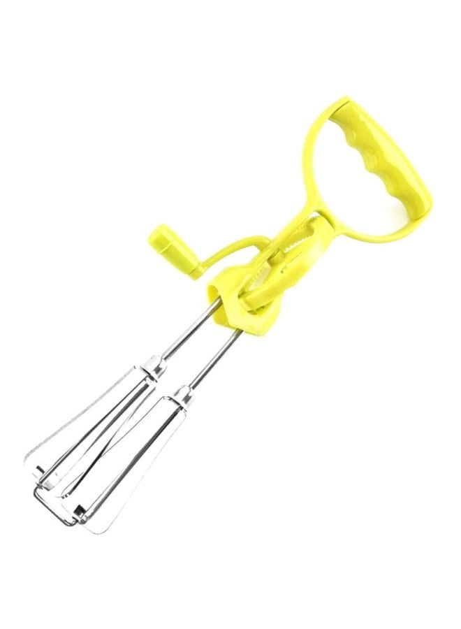 Generic - Manual Rotary Egg Beater With Handle Yellow/Silver 31x9.5x3cm - Image 1