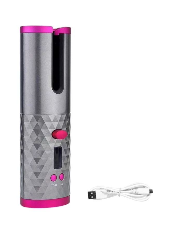 Rechargeable USB Hair Curler Grey/Pink - Image 1