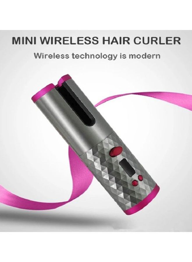 Rechargeable USB Hair Curler Grey/Pink - Image 3