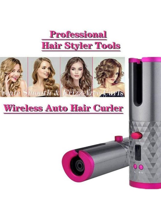 Rechargeable USB Hair Curler Grey/Pink - Image 4