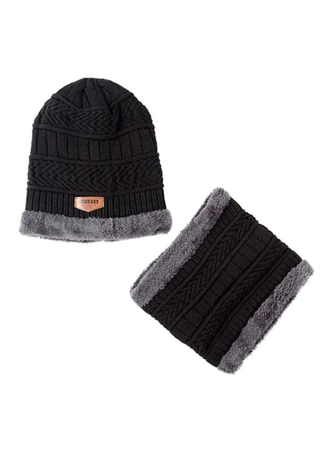 Bluelans 2-Piece Winter Beanie Hat And Scarf Set 23 x 27cm  - Image 1