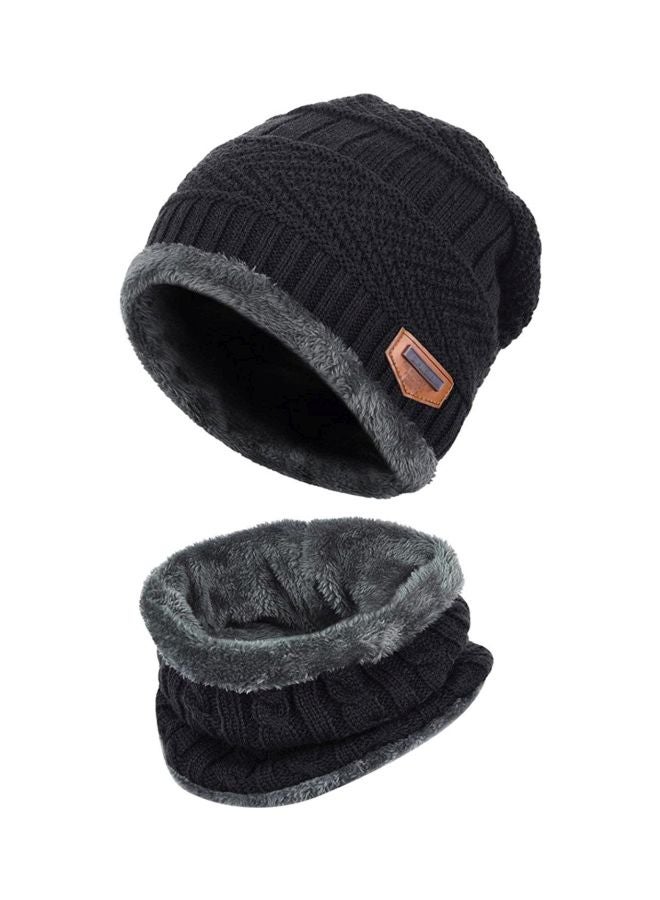 Bluelans 2-Piece Winter Beanie Hat And Scarf Set 23 x 27cm  - Image 2