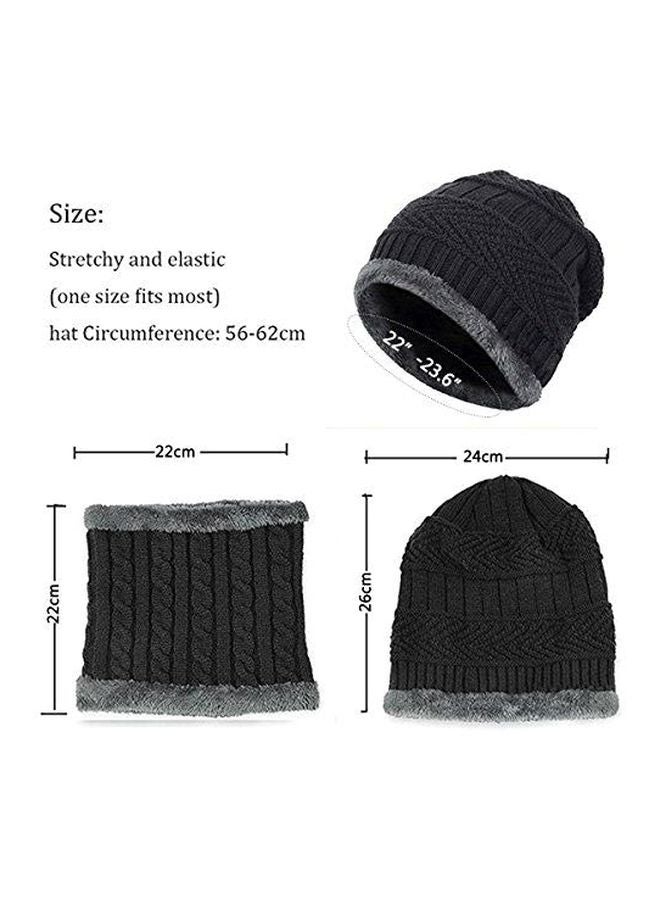 Bluelans 2-Piece Winter Beanie Hat And Scarf Set 23 x 27cm  - Image 4
